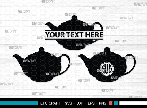 Teapot Monogram, Teapot Silhouette, Teapot SVG, Tea Kettle Svg, Kettle Svg, Coffeepot Svg, Teapot Bundle, SB00176 SVG ETC Craft 