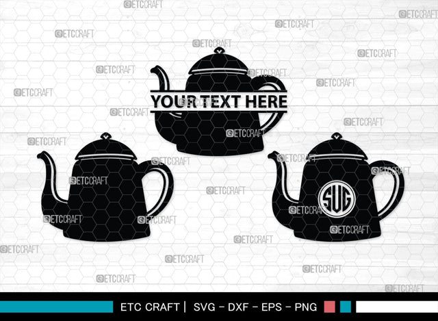 Teapot Monogram, Teapot Silhouette, Teapot SVG, Tea Kettle Svg, Kettle Svg, Coffeepot Svg, Teapot Bundle, SB00176 SVG ETC Craft 