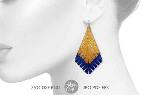 Teardrop earring, cut file, leather earring template SVG Artisan Craft SVG 