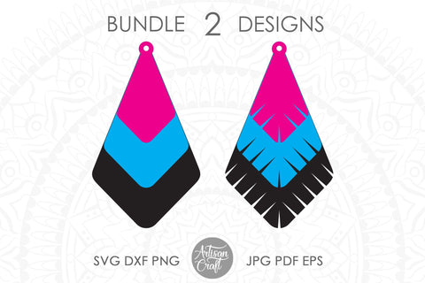 Teardrop earring, cut file, leather earring template SVG Artisan Craft SVG 