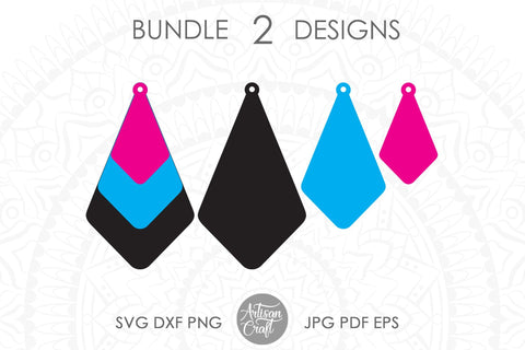 Teardrop earring, cut file, leather earring template SVG Artisan Craft SVG 