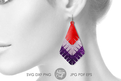 Teardrop earring, cut file, leather earring template SVG Artisan Craft SVG 
