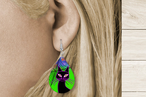 Teardrop earring sublimation | Halloween earring Sublimation Svetana Studio 