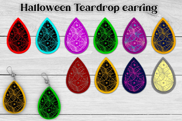 Teardrop earring sublimation | Halloween earring Sublimation Svetana Studio 