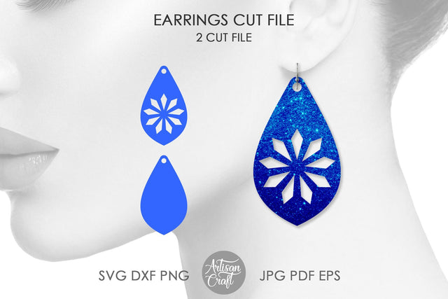 Teardrop earring template, SVG SVG Artisan Craft SVG 