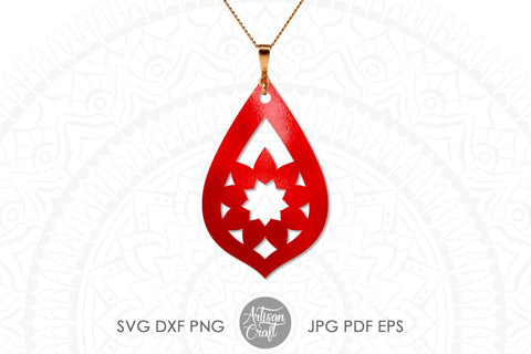 Teardrop earrings, SVG, cut file, laser cutting templates SVG Artisan Craft SVG 