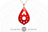 Teardrop earrings, SVG, cut file, laser cutting templates | So Fontsy