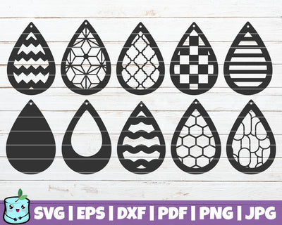 Teardrop Earrings SVG MintyMarshmallows 