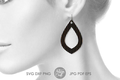 Teardrop earrings SVG, Open teardrop earrings SVG Artisan Craft SVG 