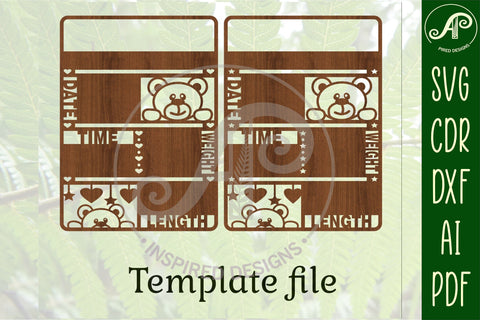 Teddy Bear Baby stats, Birth plaque, announcement sign SVG SVG APInspireddesigns 