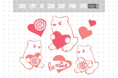 Teddy Bear Monogram SVG VectorSVGdesign 