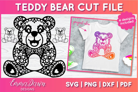 Teddy Bear SVG | Cute Bear SVG SVG Emma Dawn Designs 