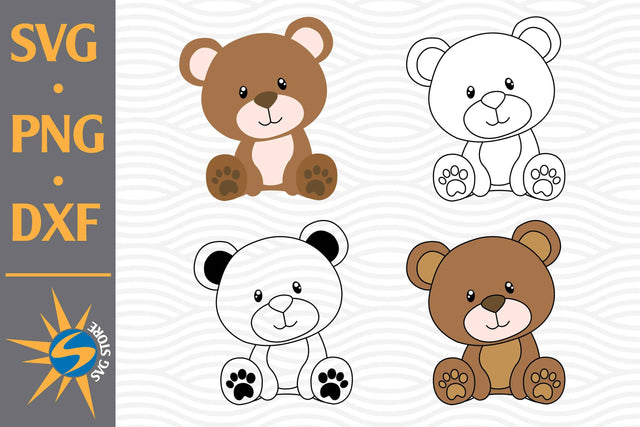 Teddy Bear SVG, PNG, DXF Digital Files Include SVG SVGStoreShop 