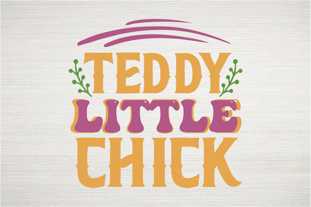 Teddy Little Chick Retro SVG SVG MStudio 