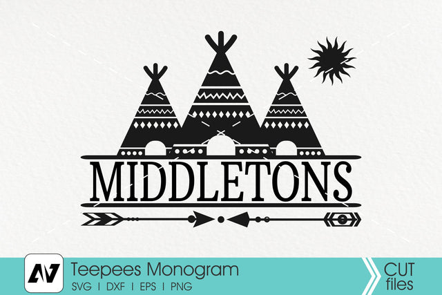 Teepee Monogram Svg, Teepee Svg, Teepees Clip Art SVG Pinoyart Kreatib 