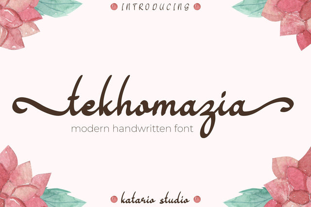 Tekhomazia | Swash Handwritten Font Font Katario Studio 