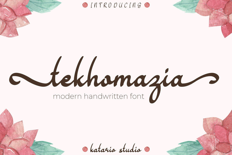 Tekhomazia | Swash Handwritten Font Font Katario Studio 