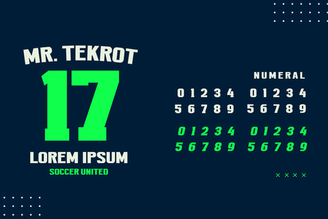TEKROT | Athletic Font Font twinletter 