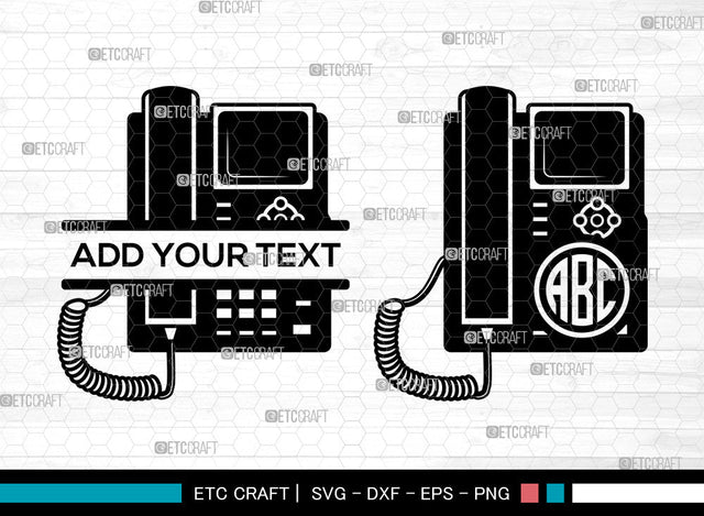 Telephone Monogram SVG, Telephone SVG, Split Monogram Svg, Vintage Phone Svg, Old Phone Svg, Rotary Dial Phone Svg, Telephone SVG ETC Craft 
