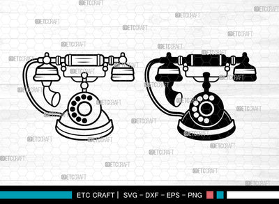 Telephone SVG, Telephone SVG, Dial Phone Svg, Vintage Phone Svg, Old Phone Svg, Rotary Dial Phone Svg, Telephone SVG ETC Craft 