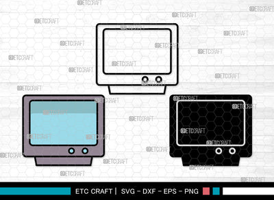 Television Icons Color, Television Svg, Movie Svg, Televisions, Television Screen, Television Bundle, Icon Bundle, Svg Cut File, Dxf, Eps, Png, SVG ETC Craft 