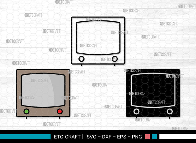 Television Icons Color, Television Svg, Movie Svg, Televisions, Television Screen, Television Bundle, Icon Bundle, Svg Cut File, Dxf, Eps, Png, SVG ETC Craft 