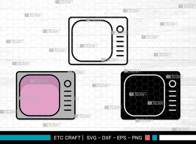 Television Icons Color, Television Svg, Movie Svg, Televisions, Television Screen, Television Bundle, Icon Bundle, Svg Cut File, Dxf, Eps, Png, SVG ETC Craft 