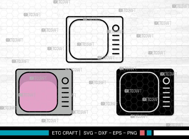 Television Icons Color, Television Svg, Movie Svg, Televisions, Television Screen, Television Bundle, Icon Bundle, Svg Cut File, Dxf, Eps, Png, SVG ETC Craft 