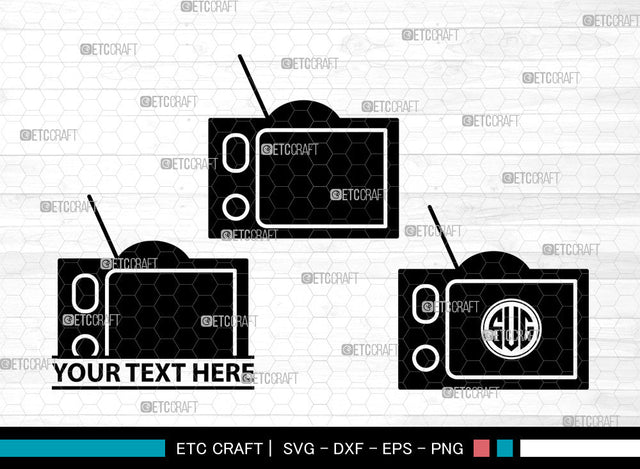 Television Icons Monogram, Television Svg, Movie Svg, Televisions, Television Screen, Television Monogram, Icon Monogram, Svg Cut File, Dxf, Eps, Png, SVG ETC Craft 