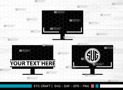 Television Icons Monogram, Television Svg, Movie Svg, Televisions, Television Screen, Television Monogram, Icon Monogram, Svg Cut File, Dxf, Eps, Png, SVG ETC Craft 
