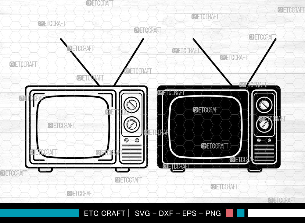 Television SVG, Retro TV Svg, Old Television Svg, TV Svg, Electronic TV ...
