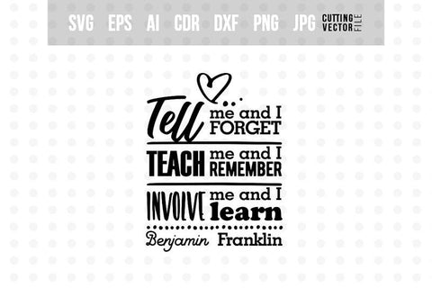 Tell me and I forget SVG SVG VectorSVGdesign 