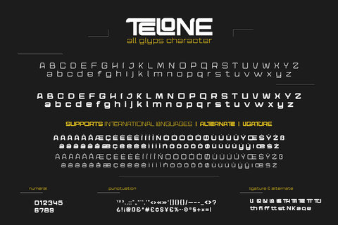Telone Font twinletter 