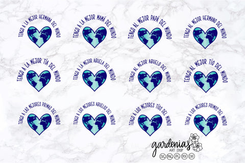 Tengo a la Mejor Familia del Mundo SVG Cut File SVG Gardenias Art Shop 