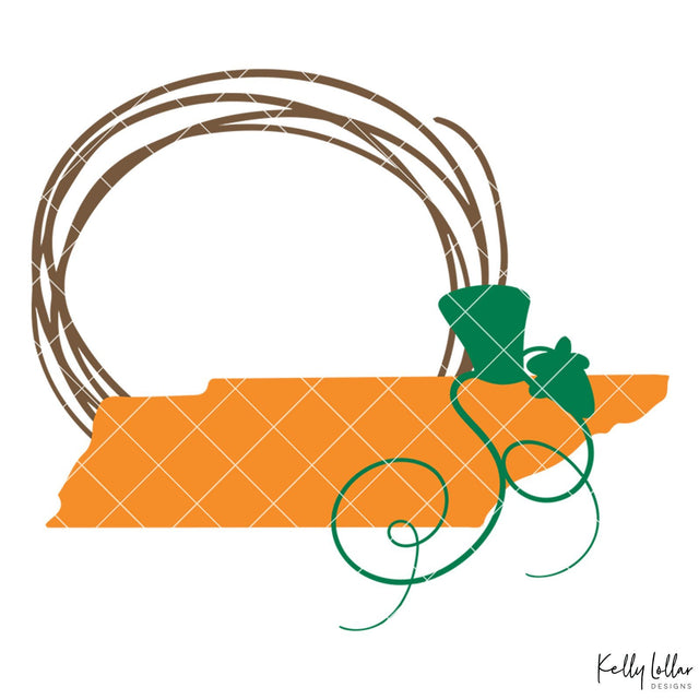 Tennessee Pumpkin Frame SVG Kelly Lollar Designs 