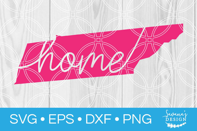 Tennessee State with Home SVG SavanasDesign 