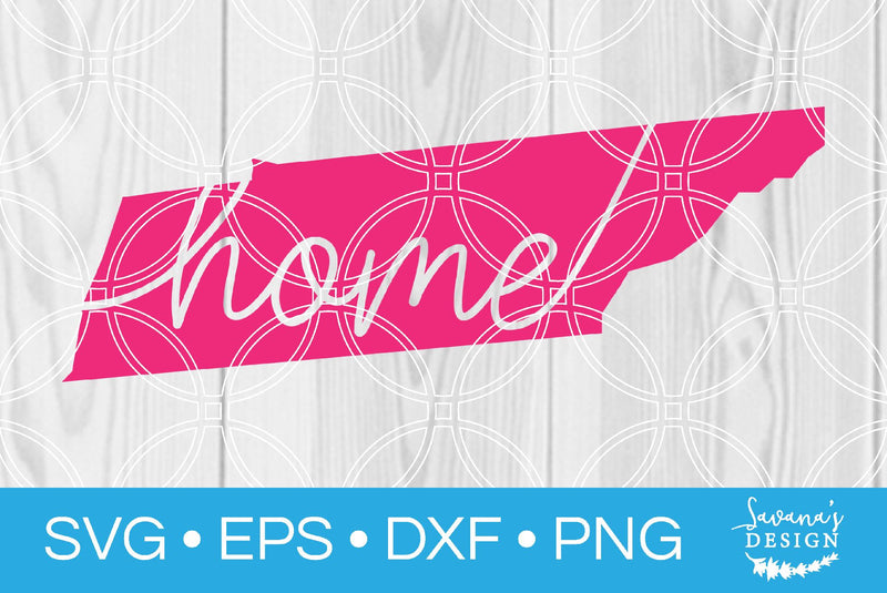 Tennessee State with Home SVG SavanasDesign 