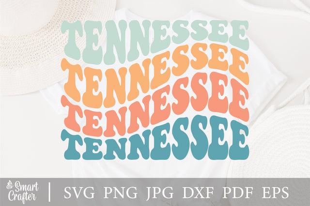 Tennessee wavy style svg, EPS PNG Cricut Instant Download SVG Fauz 