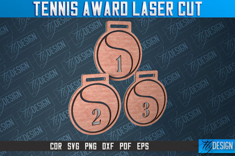 Tennis Award Laser Cut | Laser Cut SVG Design | CNC Files SVG Fly Design 