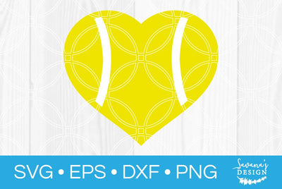 Tennis Ball Heart SVG SavanasDesign 