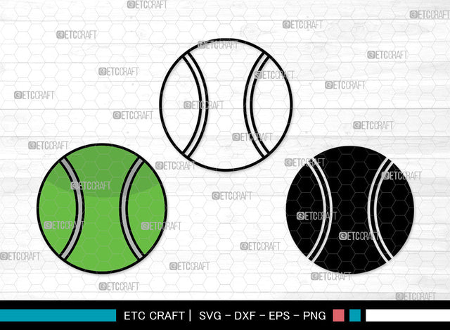 Tennis Ball Icons Color, Tennis Ball Svg, Sports Ball Svg, Tennis Balls, Balls, Tennis Ball Bundle, Icon Bundle, Svg Cut File, Dxf, Eps, Png, SVG ETC Craft 