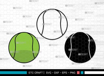Tennis Ball Icons Color, Tennis Ball Svg, Sports Ball Svg, Tennis Balls, Balls, Tennis Ball Bundle, Icon Bundle, Svg Cut File, Dxf, Eps, Png, SVG ETC Craft 