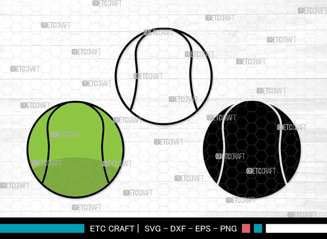 Tennis Ball Icons Color, Tennis Ball Svg, Sports Ball Svg, Tennis Balls, Balls, Tennis Ball Bundle, Icon Bundle, Svg Cut File, Dxf, Eps, Png, SVG ETC Craft 