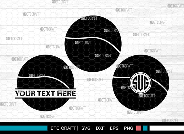 Tennis Ball Icons Monogram, Tennis Ball Svg, Sports Ball Svg, Tennis Balls, Balls, Tennis Ball Monogram, Icon Monogram, Svg Cut File, Dxf, Eps, Png, SVG ETC Craft 