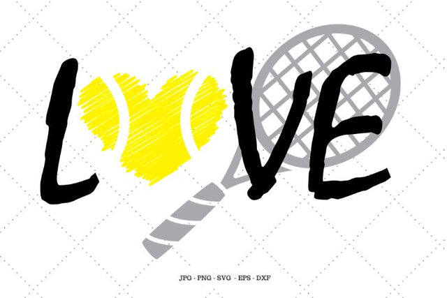 Tennis Ball, Tennis Racket, Tennis Lover, Tennis Team, Sports Valentine, Ball Valentine, Tennis Svg SVG SVG Digital Designer 
