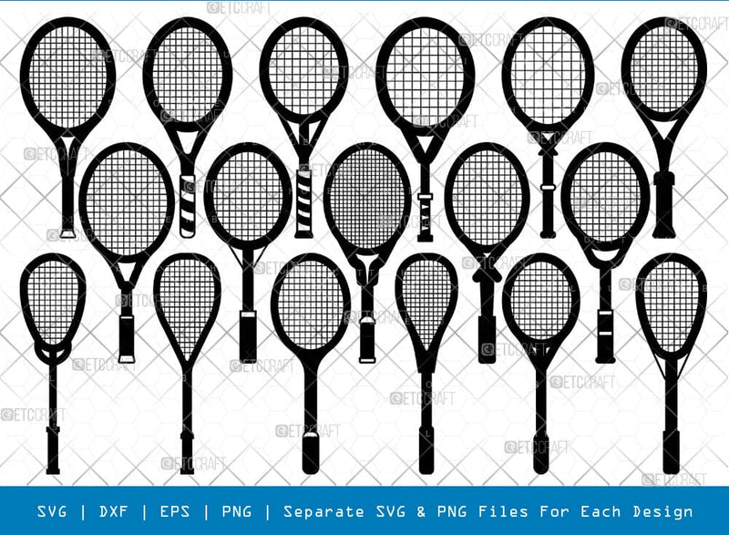Tennis Bat Silhouette Svg Cricut Cut Files Png Bundle, SB01024 SVG ETC Craft 