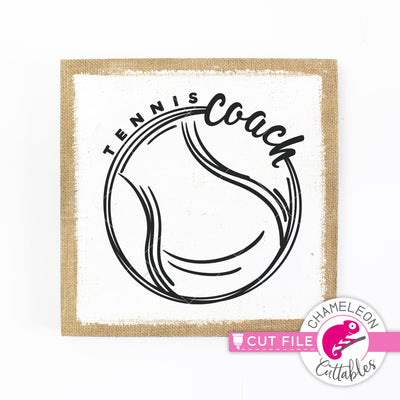 Tennis coach sports svg dxf png SVG Chameleon Cuttables 