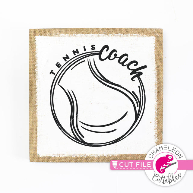 Tennis coach sports svg dxf png SVG Chameleon Cuttables 
