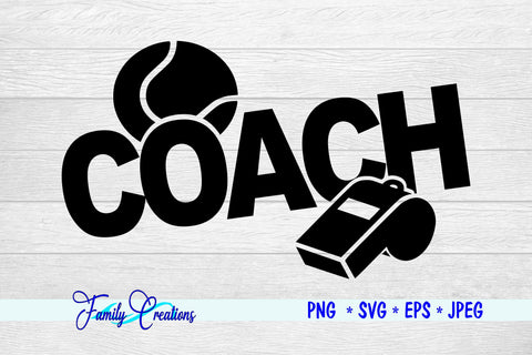 Tennis Coach SVG Family Creations 