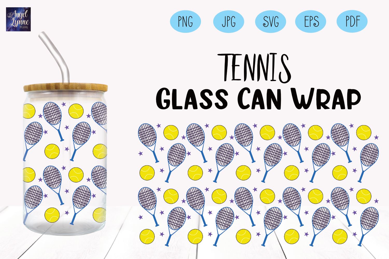 Tennis Glass Wrap | Tennis Libbey Glass Wrap - So Fontsy